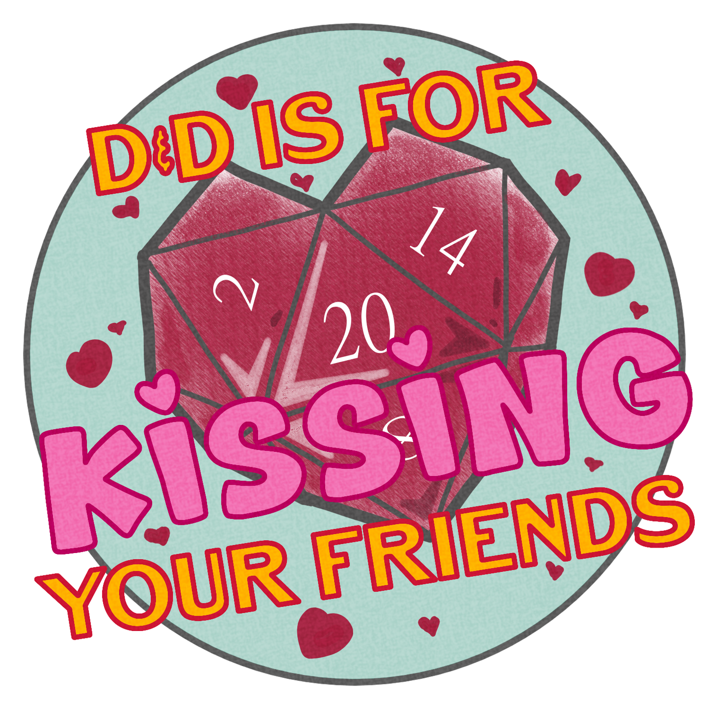 "Kissing Your Friends" Holo Sticker
