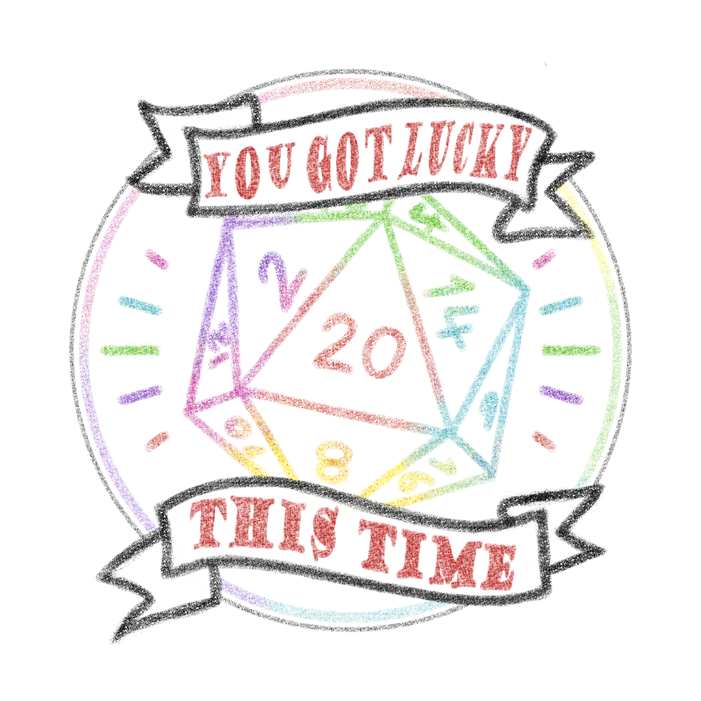 "You Got Lucky" Holo Sticker