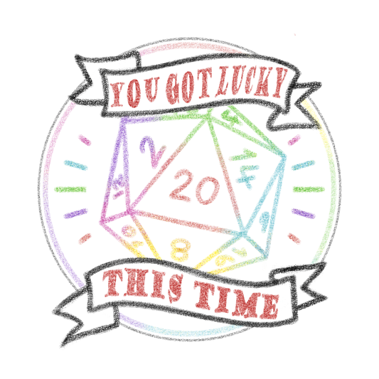 "You Got Lucky" Holo Sticker